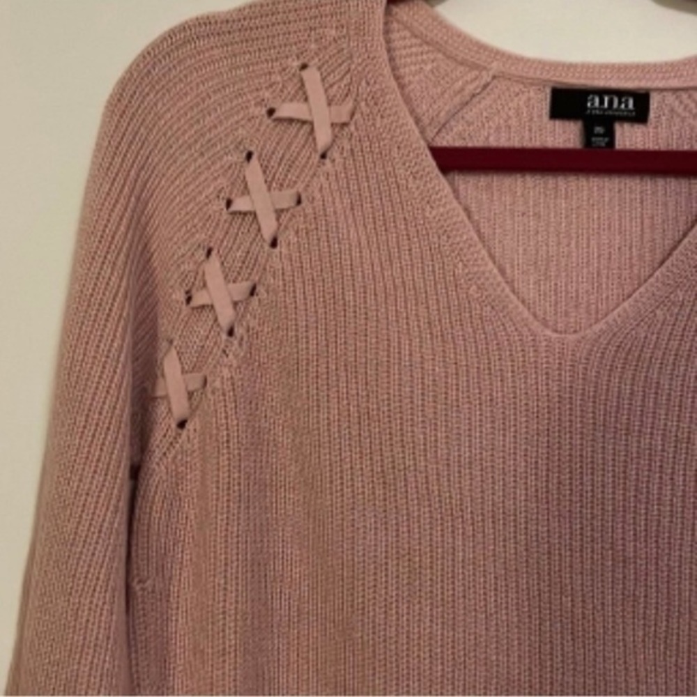 A.n.a. A New Approach Women’s Pink knit Sweater Oversized Extra Small XS - Picture 3 of 10